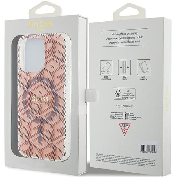 Etui Guess do iPhone 15 Pro, Różowy, MagSafe zdjęcie 8