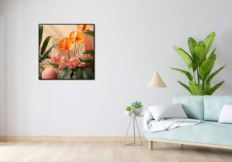 Plakat 80x80cm Pomarańczowy Raj zdjęcie 4