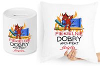 Dla Architekta Zestaw Poduszka + Skarbonka Prezent Z Nadrukiem Ze Zdjęciem