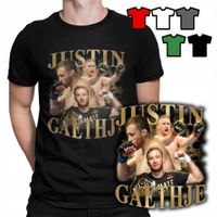KOSZULKA T-SHIRT MĘSKI WZORY - Justin Gaethje BOKS MMA WALKI KLATKA - XXL
