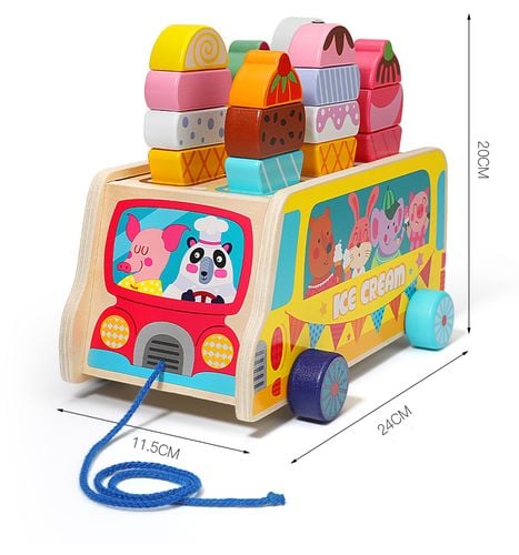 sorter klocki pojazd auto z lodami do ciągania jhtoy-948 na Arena.pl