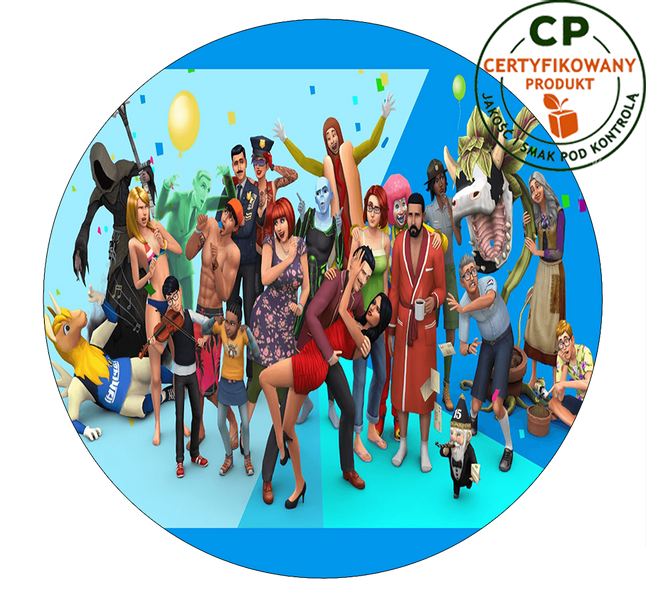 Opłatek na tort Sims zdjęcie 1