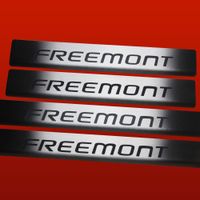 Listwa progowa FIAT FREEMONT Stal nierdzewna 304 mat z czarnymi literami