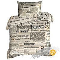 Pościel 3D bawełna satyna 140x200cm GAZETA CODZIENNA