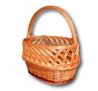 Kosz wiklinowy zakupowy, piknik, wesele, grzyby