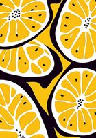 Plakat 70x100cm Nowoczesny Owoce I Cytryny I  Pop Art Vintage do Salonu