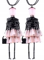 DŁUGI damski Naszyjnik wisior laleczka lalka doll