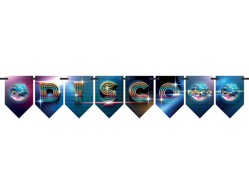 Baner wiszący flagi Disco Party, 500 cm zdjęcie 1