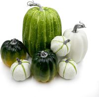 Sztuczne Dynie Ozdobne Piankowe Jesień Halloween Dekoracje Stołu 7szt