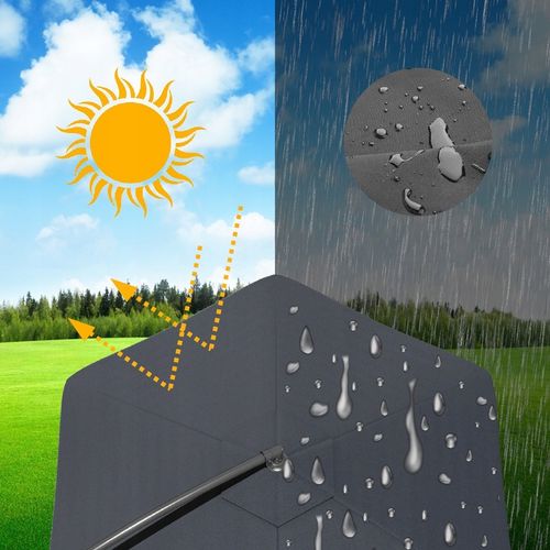 PARASOL ogrodowy DUŻY SKŁADANY SOLIDNY z WYSIĘGNIKIEM i FALBANĄ + POKROWIEC na Arena.pl