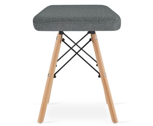 Taboret WERK - szary materiał / nogi naturalne x 3 na Arena.pl