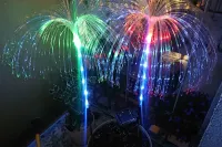 2x Meduza solarna fontanna kolorowego światła lampa ogrodowa wbijana