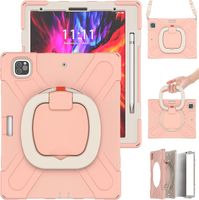 Etui do iPad Pro 12.9" z Podstawką i Paskiem na Ramię Różowe