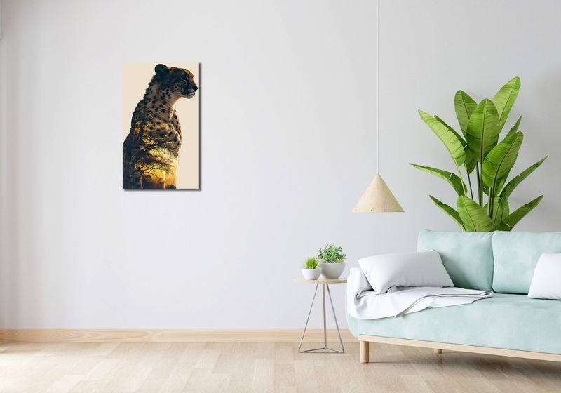 Obraz 40x70cm Gepard Duch Sawanny zdjęcie 2