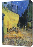 Obraz 40x60cm Café Terrace at Night, Van Gogh Vintage do Salonu