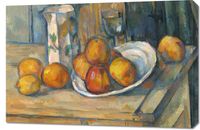 Obraz 90x60cm Still Life with Milk Jug and Fruit, Paul Cezanne