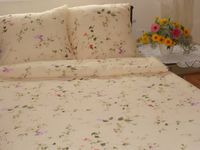 Pościel z kory I 160x200 wzór girlandy na kremowym tle