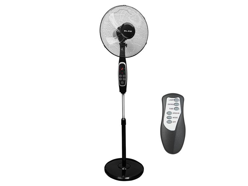 Wentylator stojący 16 60W LCD + pilot czarny zdjęcie 1