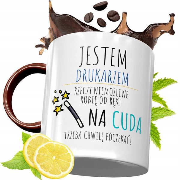 Kubek Bordowy Dla Drukarza Na Urodziny Prezent Z Nadrukiem Ze Zdjęciem zdjęcie 1