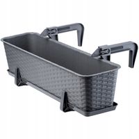 SKRZYNKA BALKONOWA DONICZKA UCHWYTY PODSTAWKA 60cm