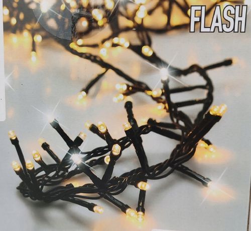 LAMPKI choinkowe białe ciepłe zimny FLASH 20 m TIMER na choinkę 270 cm na Arena.pl