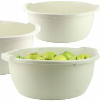 MISKA OKRĄGŁA UNIWERSALNA MISA DO ŁAZIENKI OGRODU NA PRANIE OWOCE 15L ECRU