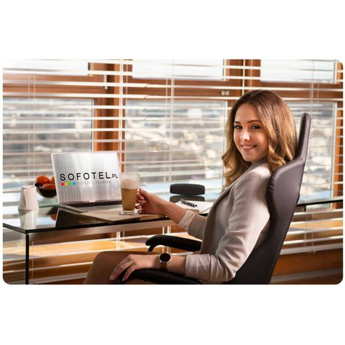 Fotel biurowy Sofotel Werona - czarny - 2581 na Arena.pl