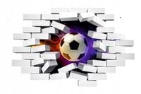 Naklejka samoprzylepna tapeta foto 3D dziura piłka