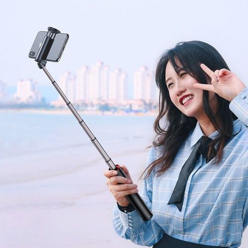 Selfie stick, statyw Bluetooth Baseus (czarno-czerwony) na Arena.pl