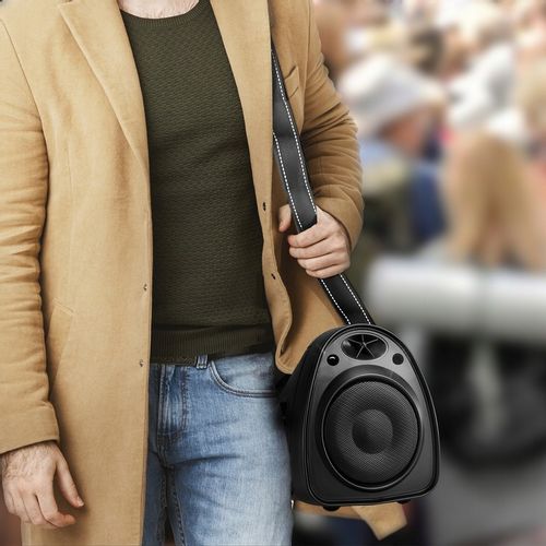 Głośnik przenośny BT USB FM MIKROFONY LED LATARKA na Arena.pl