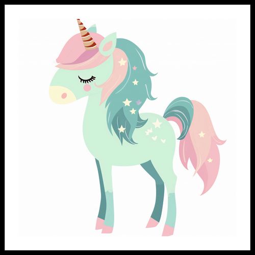 Plakat 70x70cm Jednorożec Marzeń na Arena.pl