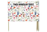 PARAWAN PLAŻOWY Polne kwiaty z indywidualnym napisem 5 PANELI 69.5