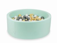 Suchy basen miętowy 110x40 z piłeczkami 500 sztuk (beżowe, szare, białe)