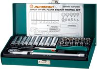 Jonnesway Klucze nasadowe nasadki 1/4” 4-13 mm 25x