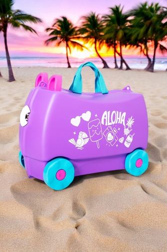 Walizka kabinowa dla dzieci jeżdżąca podróżna jeździk MAGIC TRAVEL HOLIDAY na Arena.pl