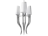 Nowoczesna lampa wisząca Diablo nad stół biała chrom