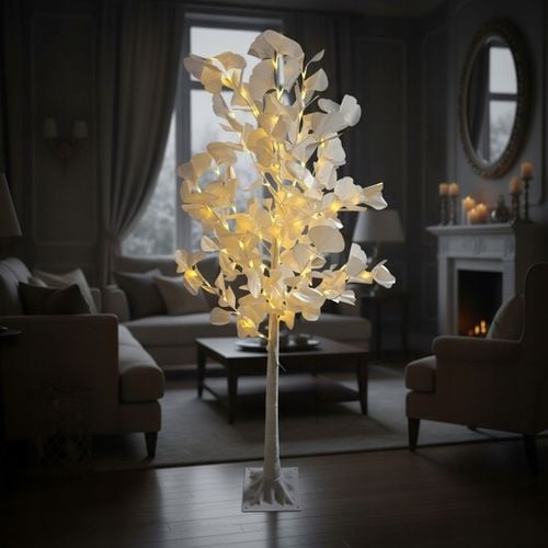 Drzewko Świąteczne Ozdobne Świecące LED BRZOZA 150 cm Lampki Białe Ciepłe na Arena.pl