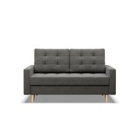 Sofa skandynawska, pikowana, NUBO, 152x92x92 cm, ciemny szary | TYLETEGOTU