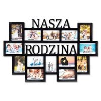 Multirama ramka na zdjęcia z napisem  Nasza Rodzina mdf 14 zdjęć