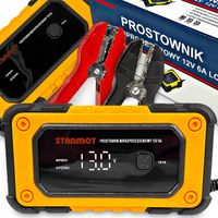 Prostownik Mikroprocesorowy 12V 6A LCD Ładowarka Do Akumulatora 120Ah AGM