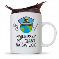 Kubek Dla Najlepszego Policjanta Na Świecie Z Nadrukiem Ze Zdjęciem
