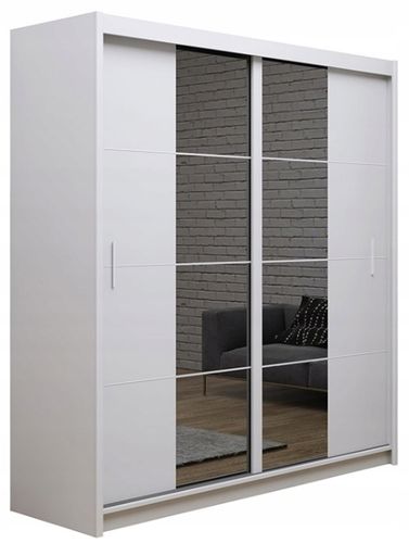 Szafa przesuwna PORTO (2) 203 - biała na Arena.pl