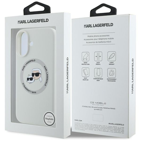 Etui Karl Lagerfeld do iPhone 16, Beżowy, MagSafe zdjęcie 8