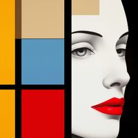 Plakat 70x70cm Geometryczne Spojrzenie w Dal