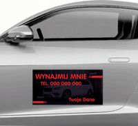 MAGNES na samochód auto MATA MAGNETYCZNA REKLAMA 30x60 CM WYNAJEM AUT