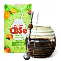 Startowy Zestaw Yerba Mate CBSe Mango, Marakuja + Tykwa Bombilla