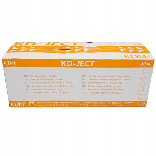 STRZYKAWKA STRZYKAWKI 10ML STERYLNE LUER DWUCZĘŚCIOWE KD-JECT KDM 100SZT na Arena.pl