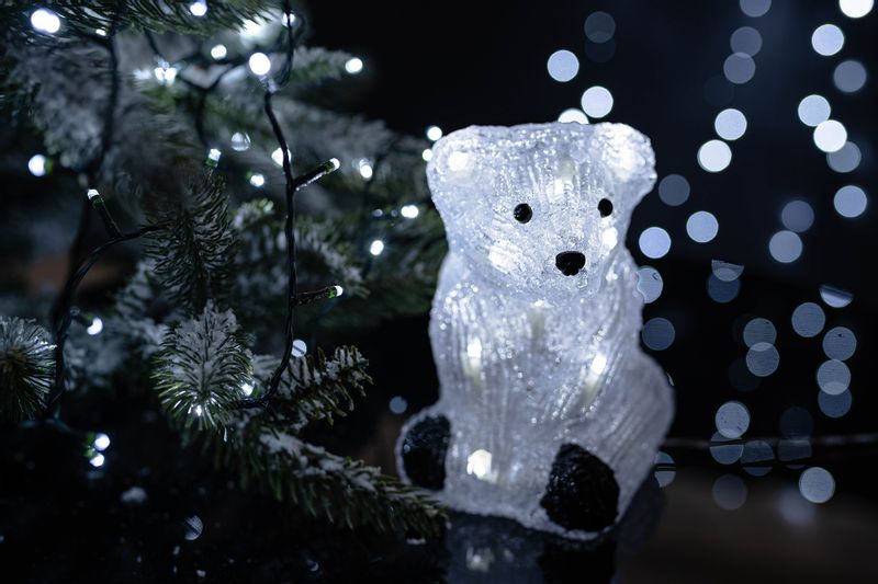 Ozdoba Świąteczna Miś 16LED 19CM CH15 THL40 zdjęcie 3