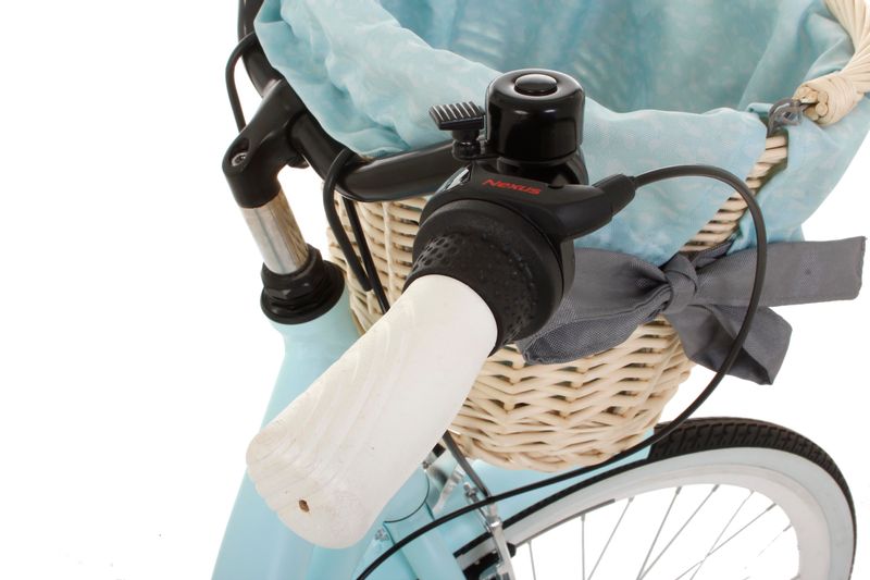 Damski rower miejski Goetze Style ALU 28 3b + kosz / Błękit zdjęcie 7