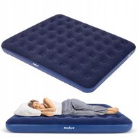 Materac dmuchany dwuosobowy do spania welurowy Rebel 203x152x22 cm